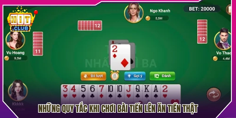 Các luật chơi tiến lên ăn tiền thật cần nắm rõ 