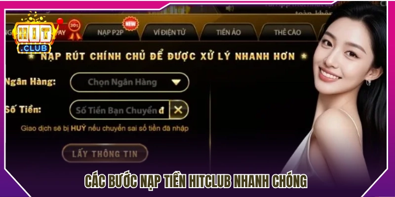 Hướng dẫn nạp tiền Hitclub nhanh chóng