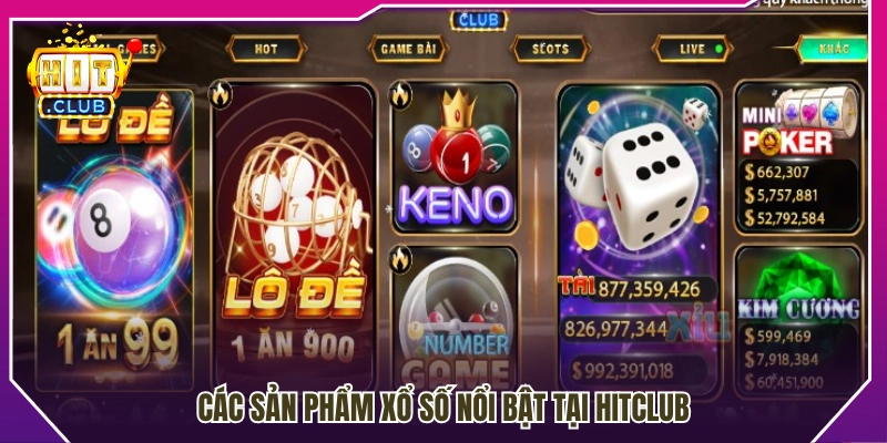 Hệ thống sản phẩm xổ số đa dạng 